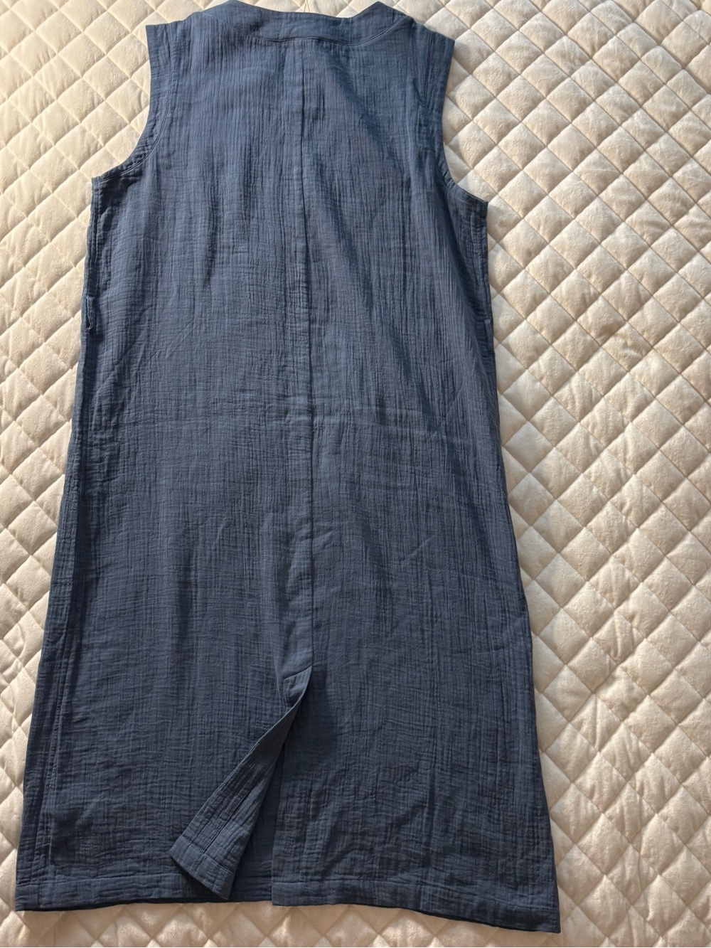 NWT Casa Cabana Blue Textured Gauze Top Blouse Size Large Beach Coastal Boho - Picture 10 of 10